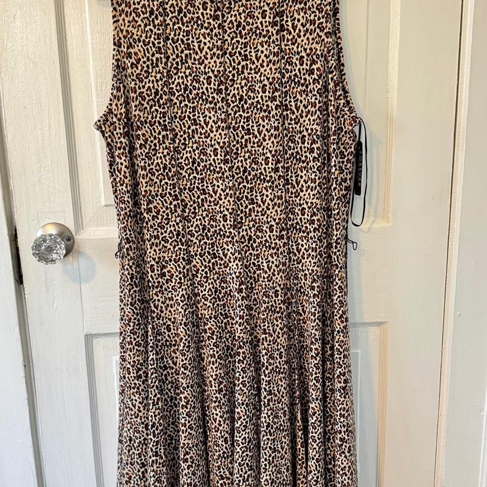 Leopard Print Sleeveless Dress